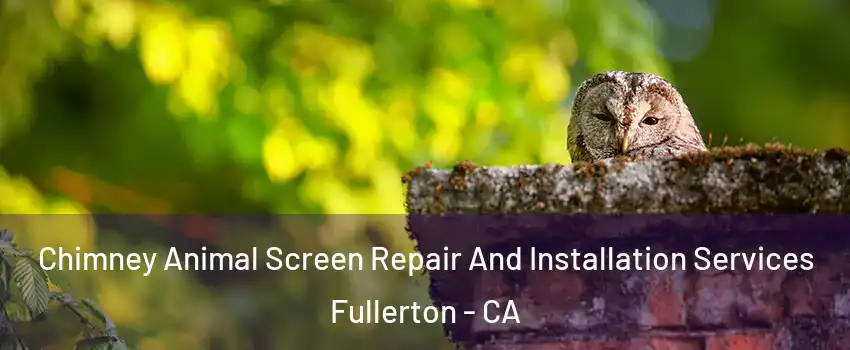 Chimney Animal Screen Repair And Installation Services Fullerton - CA
