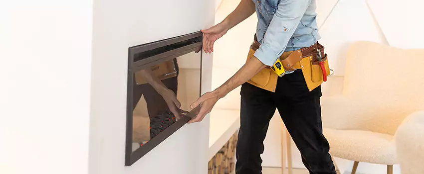 Metal Fireplace Installation in Fullerton, California